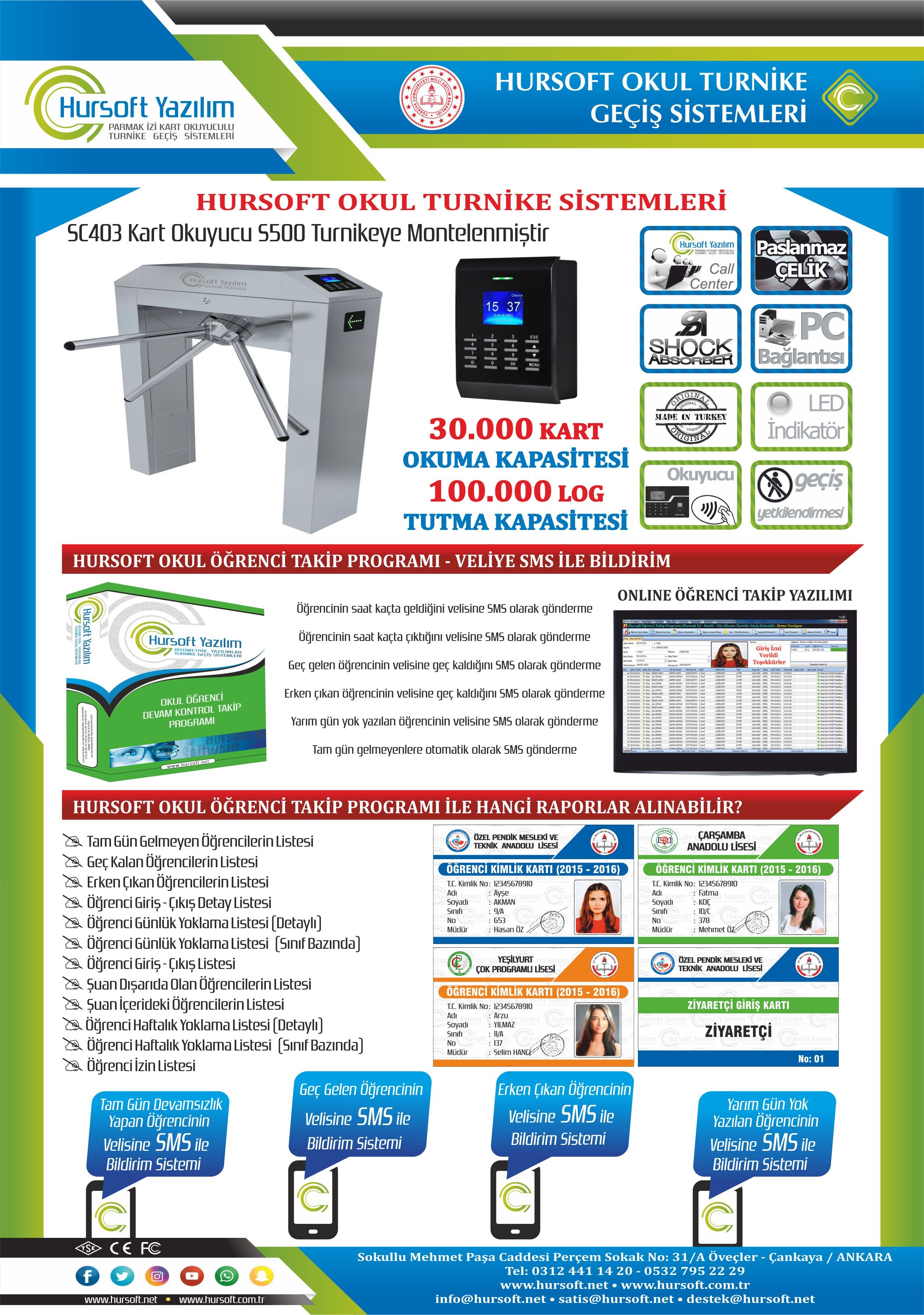 OKUL TURNİKE SİSTEMLERİ - OKUL TURNİKE FİYATLARI