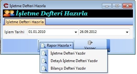 İşletme Defteri Hazırla