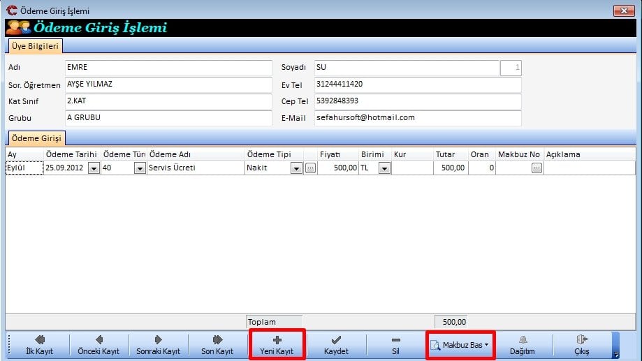 Ödeme Giriş Ekranı