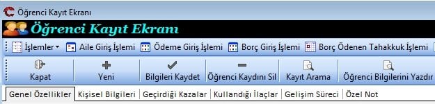Öğrenci Kayıt Ekranı 3