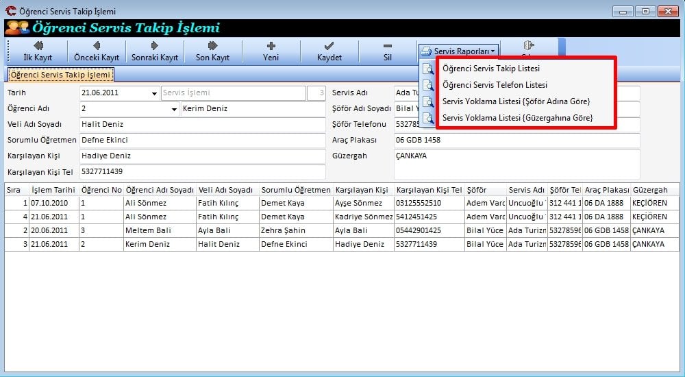 Servis Takip Sistemi