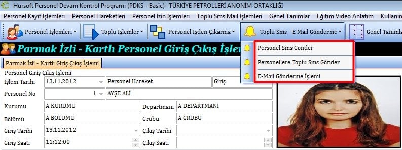 Toplu SMS E-Mail Gönderme