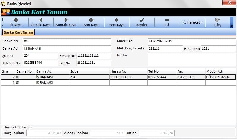 Banka Kartı Tanımlama