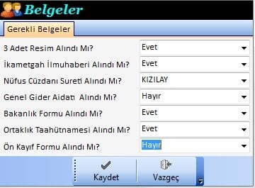 Üye Belgeleri