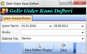 Gelir Gider Kasa Defteri