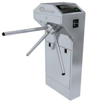 HURSOFT S720 YEMEKHANE TURNİKE SİSTEMLERİ (2 ADET PARMAK İZLİ KART OKUYUCU TURNİKEYE MONTELİ)