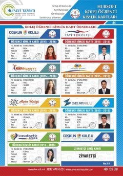 LİSE ÖĞRENCİ KİMLİK KARTI (PROXİMİTY - MİFARE KART BASKILI) - MATBAA BASKISI - ÖZEL TASARIM - 100 ADET KART