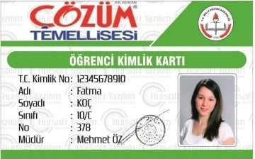 LİSE ÖĞRENCİ KİMLİK KARTI (PROXİMİTY - MİFARE KART BASKILI) - MATBAA BASKISI - ÖZEL TASARIM - 100 ADET KART